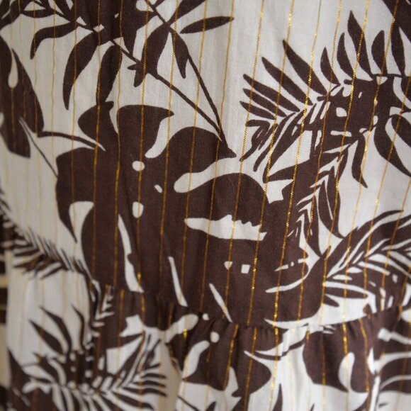 Venus Floral Cut-Out Cotton Maxi Dress Sz 10 - Picture 10 of 12